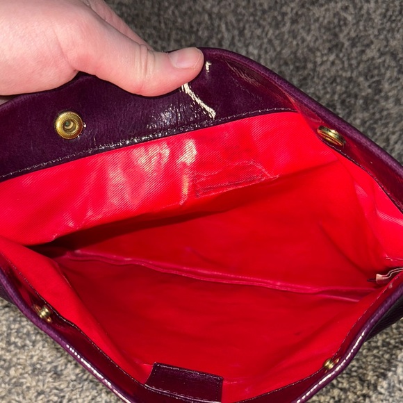 Dooney & Bourke Foldover Patent Leather Purse - Picture 8 of 11